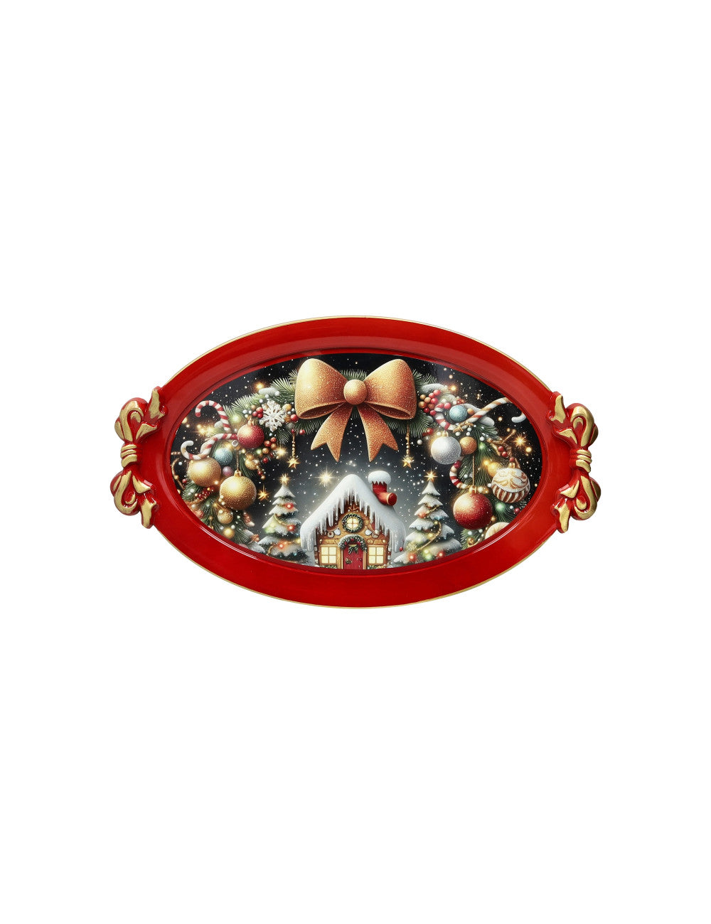 VASSOIO CHRISTMAS ROSSO CON MANICI - Brandani