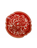 PIATTO PORTATA 'FILO D'ORO' ROSSO - PORCELLANA - Brandani
