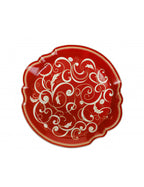 PIATTO PORTATA 'FILO D'ORO' ROSSO - PORCELLANA - Brandani