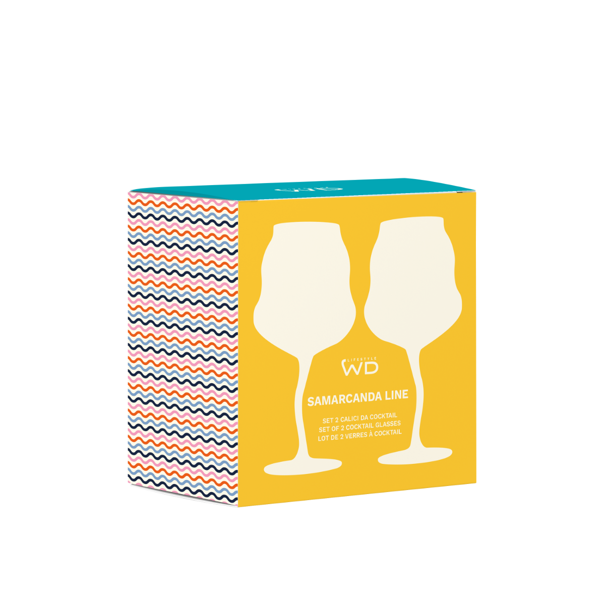 'SAMARCANDA' SET 2 CALICI DA COCKTAIL COLORI MISTI - WD Lifestyle