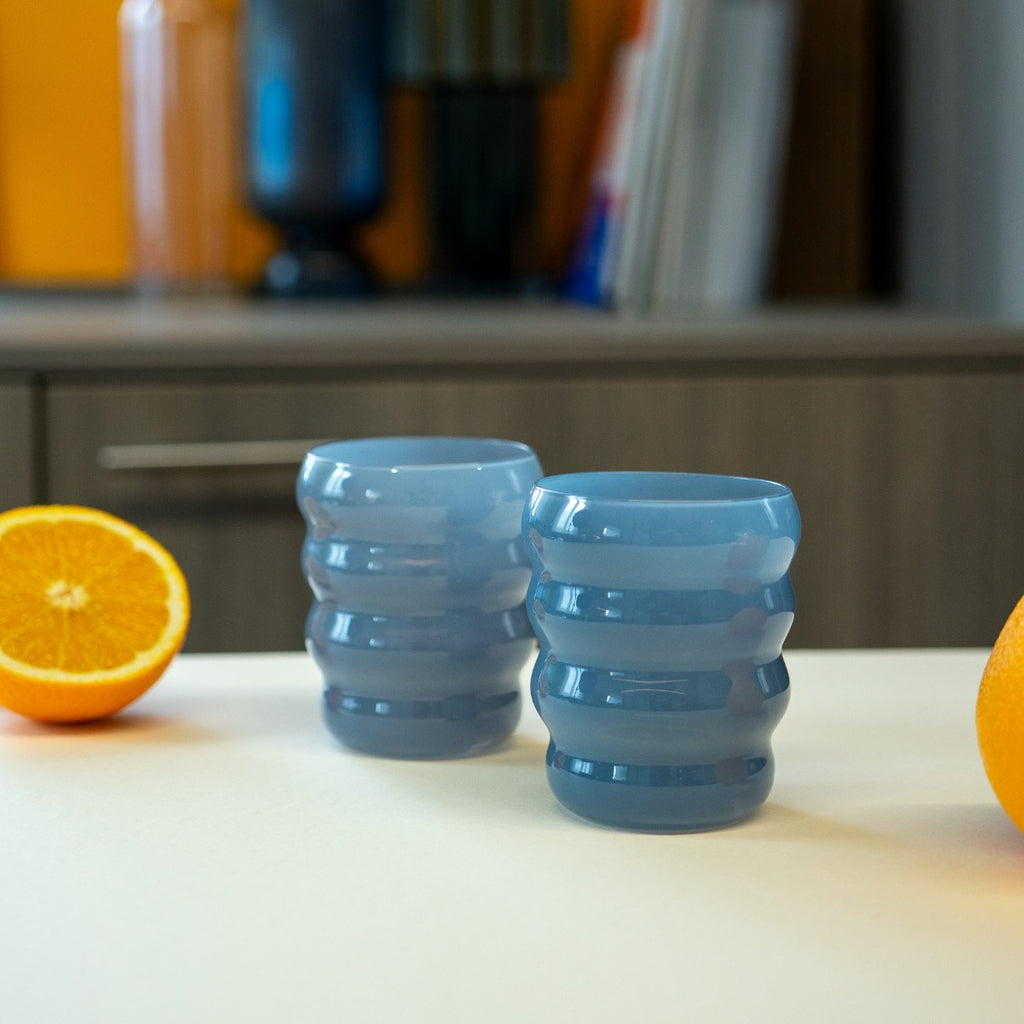SET 2 BICCHIERI ONDE BLU - WD Lifestyle