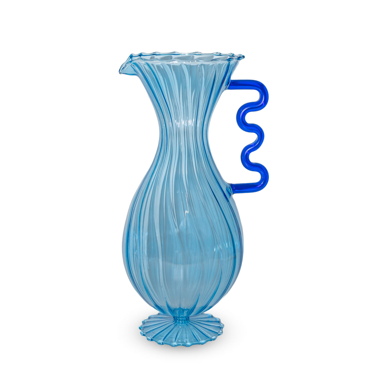 CARAFFA IN VETRO AZZURRO - WD Lifestyle