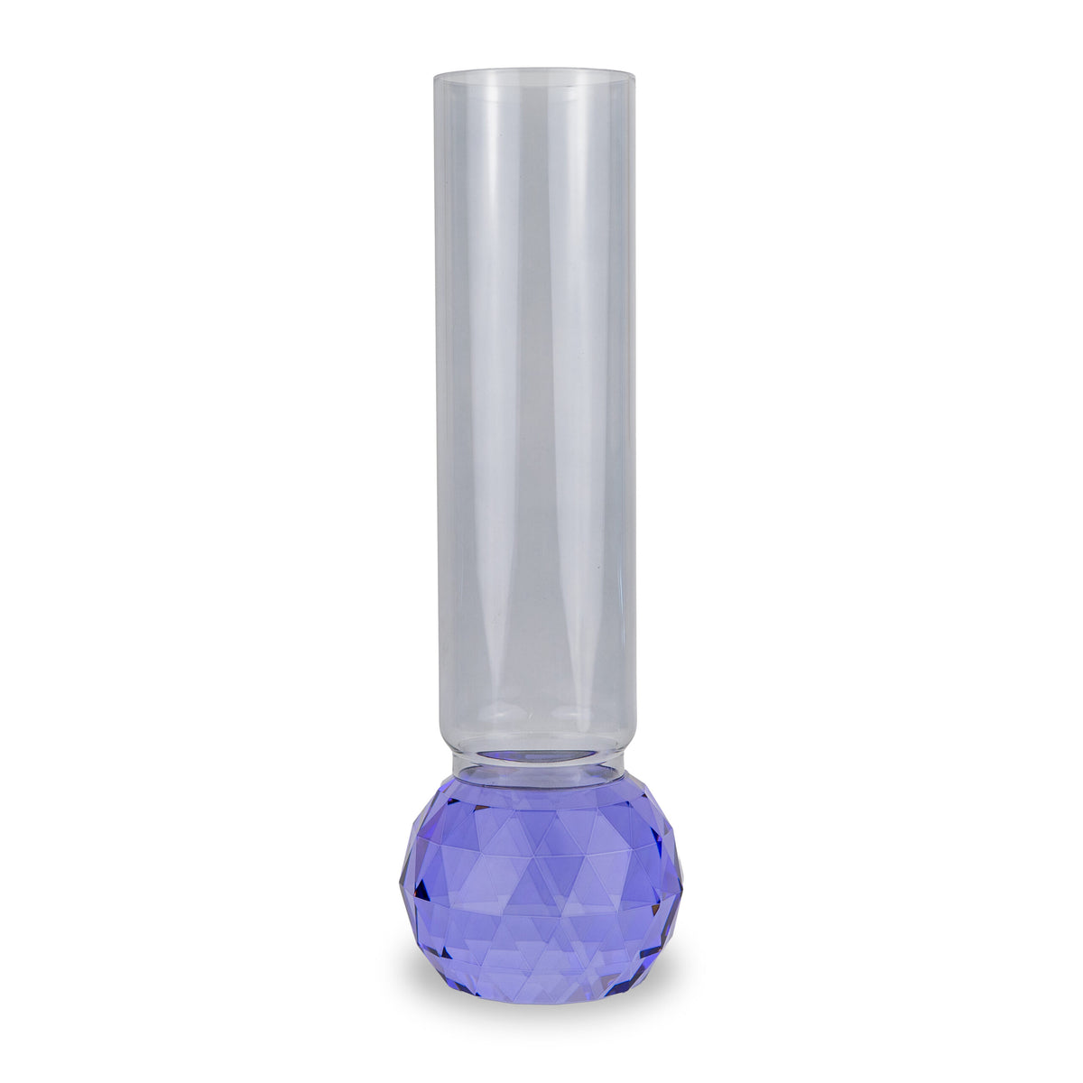 VASO VETRO DIAMANTE VIOLA E GRIGIO - WD Lifestyle